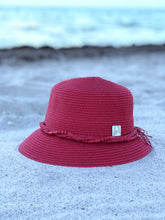 Load image into Gallery viewer, ‘Summer Red-y’ Straw Bucket Hat