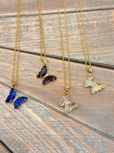 Crystal Butterfly Dainty Necklace