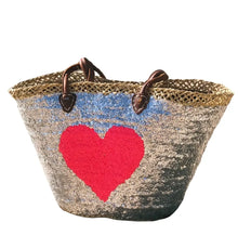 Load image into Gallery viewer, Silver, Hot Pink Heart Moroccan Beach Tote Bag