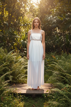 Load image into Gallery viewer, White Bronze Chiffon Dress