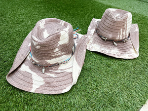 Grey Coastal Cowgirl Handmade Summer Hat