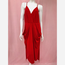 Load image into Gallery viewer, BCBG V-Neck Ruffle Midi Dress