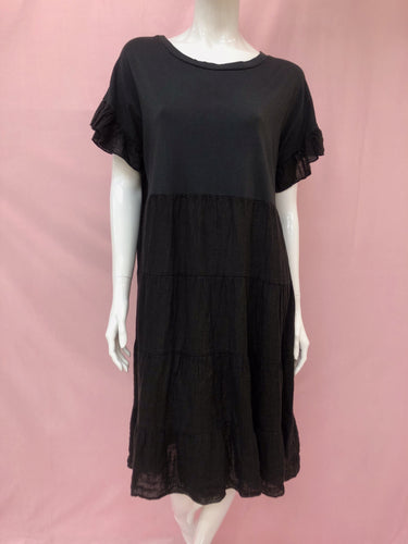 Italian Cotton Linen Comfy Maxi Dress