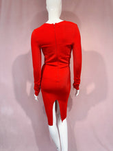 Load image into Gallery viewer, Red Long Sleeve Bodycon Dress