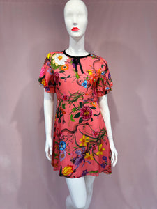 Coral Garden Mini Dress