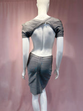 Load image into Gallery viewer, Silver Sexy Open Back BodyCon Mini