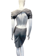 Load image into Gallery viewer, Silver Sexy Open Back BodyCon Mini