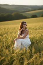 Load image into Gallery viewer, White Bronze Chiffon Dress