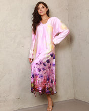 Load image into Gallery viewer, Floral Satin Long Sleeve Italian Dress