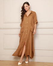 Load image into Gallery viewer, Chic Pockets Linen Italian Dress