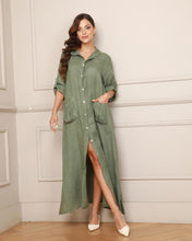 Load image into Gallery viewer, Chic Pockets Linen Italian Dress