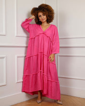 Load image into Gallery viewer, Beautiful Flowy Linen Fringe Dress