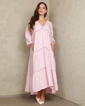 Load image into Gallery viewer, Beautiful Flowy Linen Fringe Dress