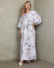 Load image into Gallery viewer, Polka Dot Flower Linen Dress