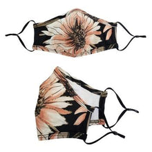 Load image into Gallery viewer, Silky Face Mask with Cream and Coral Flower- Hana