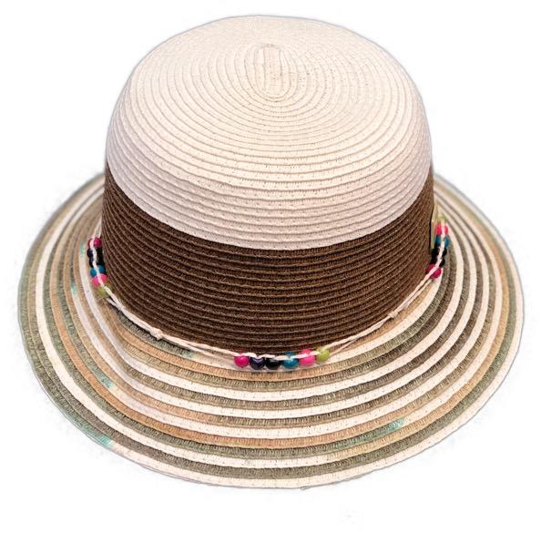 'Pastel Spring' Brown Sun Bucket Hat