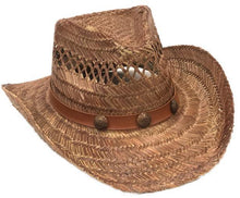 Load image into Gallery viewer, ‘Wild West’ Natural Stain Cowboy Hat