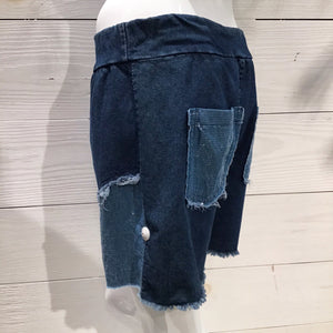 Sequin Denim Italian Shorts