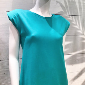 'Chica' Solid Shoulder Pad Mini Dress/Tunic