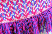 Load image into Gallery viewer, Artisan Purple Fuchsia Fringe Tote