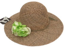 Load image into Gallery viewer, ‘Beach Flower’ Seagrass Flower Sun Hat
